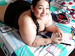 This Latina who big buttocks and big tits fuck me every time we are alone at home