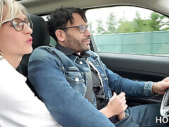 Busty Blonde MILF Didine Fucked in the gandhi college by Her Driver