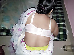 My stepsister is getting the bed ready for her husband.