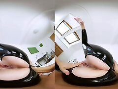 German babe pov in latex suit