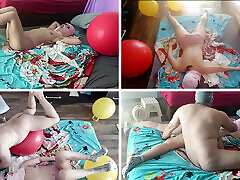 Foreplay in the bedroom with an amateur couple.