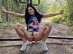 Naked Outdoors with Wide Open Pussy Showing My Cervix and Pissing