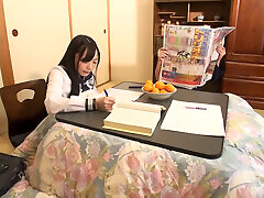 A new discovery that you can see as much of their fat brutal fuck as you like while they&039;re in the kotatsu!