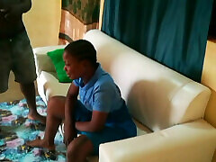 Student at her teacher&039;s house gets a black cock