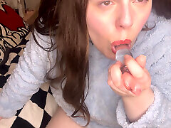 Testing My New Glass Dildo Anally Ass to Mouth