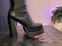 Ex Girlfriend Trampling Your Testicles and Cock in Ankle Platform High Heels