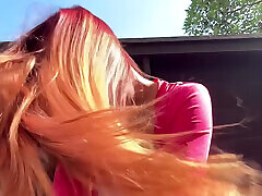 Italian Big Tits Milf Artemisia Love Hot Outdoor Session Long Hair Fetish