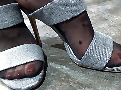 Trying on Sandals on Fetish Feet