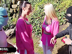Massive Ass Sorority Sluts Lady Gang & Vera Jarw & Monster Cock Jock Haze Their Teacher in Wild Threesome