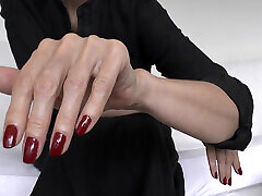 Natural Red Beautiful Fingernails, wax cut Lady Victoria Valente