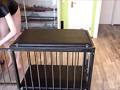 Slave fucked on steel cage one are hour humiliated