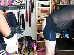 BLONDIE TORMENTS AND HUMILIATES HIS ASSHOLE THEN FUCKSA HIM SO HE WONT FORGET HER COCK
