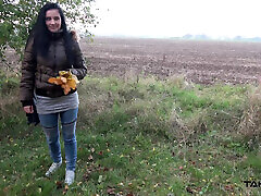 Deep fuck for cheated European brunette college girl
