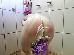 Naughty wife with beautiful body sensualizes in the shower after cheating on her husband! Sophie HelenAss
