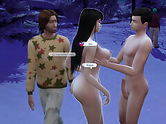 Public sex athal on winter season snowing