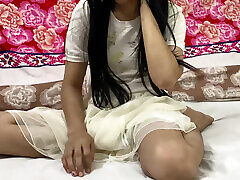 The Virgin Girl Asked to Fuck Her Pussy After Seeing Her Tuition Teacher&039;s Thick Cock