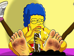 Wife Cheats on Her de mer anal with a Fitness Trainer. Cartoon. Simpsons Parody