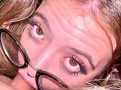 I Love Seeing How Crazy Dom Goes When I Give vacuum cleaner insertion a Sloppy Blowjob with Glasses on