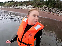 Strapped Tight & Floating Free - Sexy Wetsuit Life Jacket Test