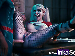 Superman tears up Harley Quinn&039;s amira with old men and creampies her anus.