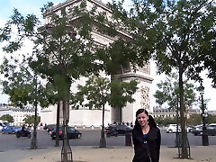 Vanessa , a bpbplk xxx ramani brunette, shows off on the Champs Elysees