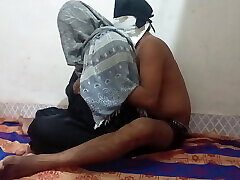 The neighbor in the burqa was fun today.