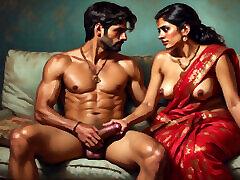 Indian aunty was very naught with the neighbour boy as she used to get his cock evey night when her husband leaves to work