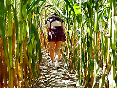 Horny BLOWJOB in a corn field