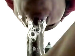 close up super caldo super sciatta deepthroat pompino, sperma in bocca