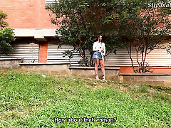 Sexy busty Latina Milf in heels Silvana Lee gets picked up in public by a guy with a big dick