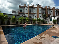 Day At The Pool, Pampering and Sensual Touches