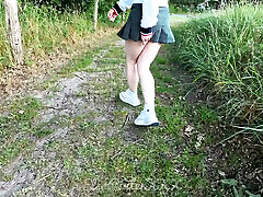 My Thrilling Walk Without Panties Through the Park and Across the Ferry - the Fresh Air on My Naked Skin Was Pure Delight.