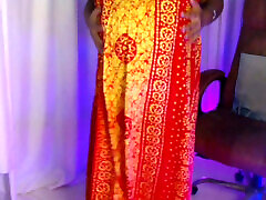 Hot pregnant lady playing nude show with big belly.