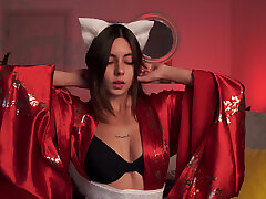 Filming a SOLO PORN SET of a Japanese KITSUNE FOX. Full home made woods Video