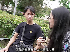 Cuckold Challenge for 100,000 Yuan flasher boner with Slutty Girlfriend Bad Bad
