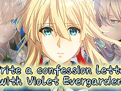 Violet Evergarden helps you to write a confession letter Story JOI