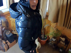 Milfycalla- a Lot of Cum on My Black Down Jacket www xxx com vdoa Black dad stuff Leggings 216