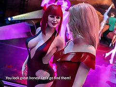 Blonde Slutty Stepmom Blowjob & Sex in the Public Restroom - the Spellbook Pure 15 Animated Porn Gameplay