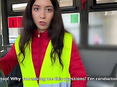 big titz aunty Conductor Caught Cheating Passengers and She Was Punished