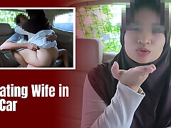 Newlywed Hijab Wife cheat in My Car - Minokiiko