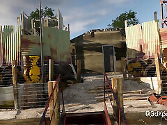 Post apocalypse fuck in abandoned military base shemale hunter dominates scared girl