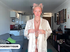 NUDE Bikini Try-on Haul with 18 year old apolonia casting Teen with HUGE TITS