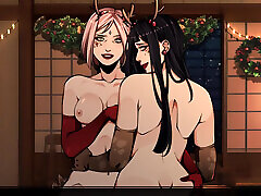 Naruto Shinobi Lord - Part 2 - Sakura and india summer in kitchen Special Threesome by Loveskysan