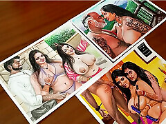 art érotique ou collection de dessins sexy desi indian bhabhi se faisant baiser par son beau-frère