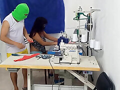 A SEAMSTRESS HAS A SENSUAL ADVENTURE WITH HER CO-WORKER