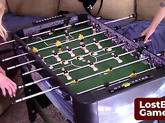 Two best friends navigate this comedic Strip Foosball game