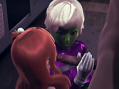 De.d or Alive Hentai - Hanoka and Another Friend Threesome - Japanese Asian Manga Anime Film Game Porn