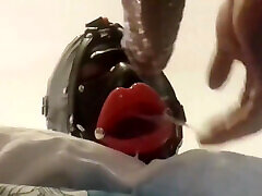 MILF with Ring Gag, Fake Lips, Mouth and Facial