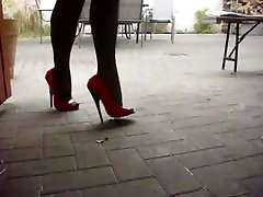 Red Patent tokyo spa massabbe anal bangel with 17cm Black Heel