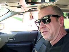 Bubble butt teen rides old rod